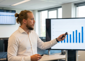 Marc Wijnja doet een verspillingscan bij een bedrijf in Nederland
